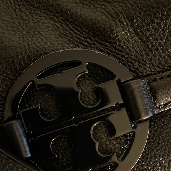 Tory Burch Shoulder Black Bag Pebbled Leather - Picture 9 of 9